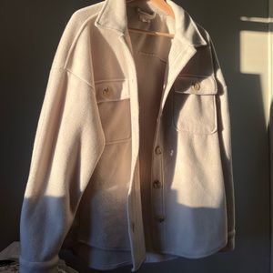 Cream Fleece Shacket